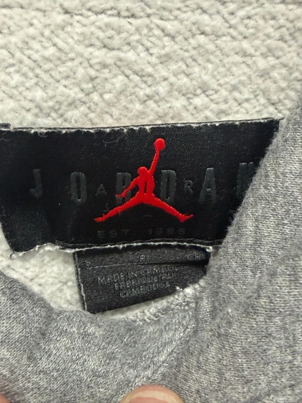 Jordan Grey Hoodie - Like New - Men’s Small